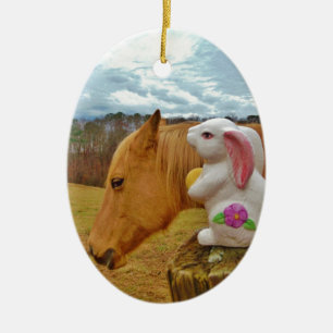 Gult Horse, Vår Julgransprydnad Keramik