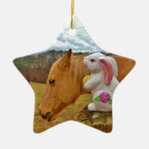 Gult Horse, Vår Julgransprydnad Keramik