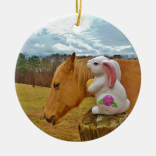 Gult Horse, Vår Julgransprydnad Keramik