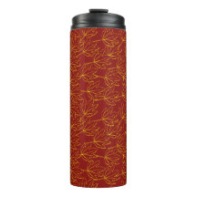 gult höst löv mönster på brunt