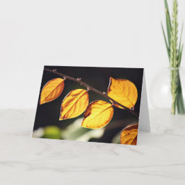 Gult Höst löv Note Card Kort