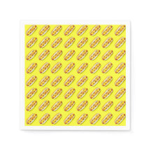 Gult Hotdog Napkins-papper