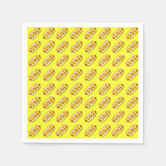 Gult Hotdog Napkins-papper Pappersservett