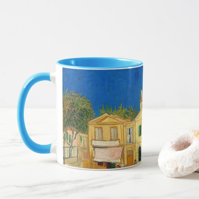 Gult House av Vincent Van Gogh Mugg (Med munk)