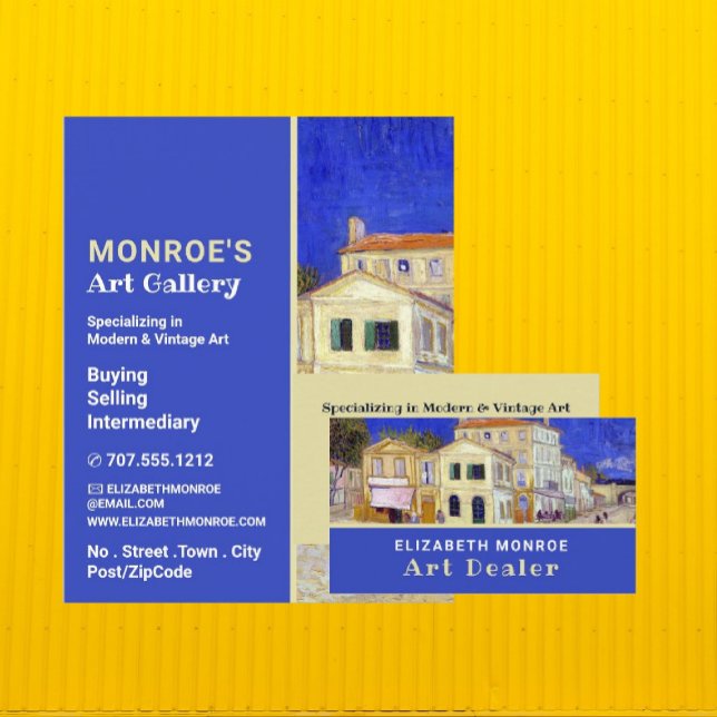 Gult House by Vincent Van Gogh, Art Dealer Visitkort (Skapare uppladdad)