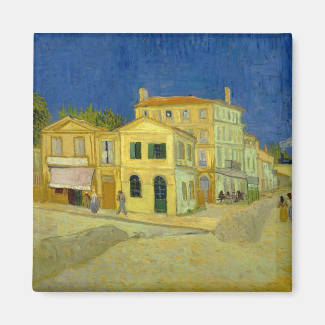 Gult House (F464) Van Gogh Fine Art Magnet (Framsidan)