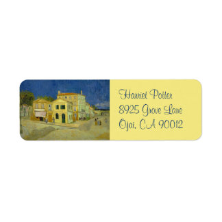 Gult House (F464) Van Gogh Fine Art Returadress Etikett