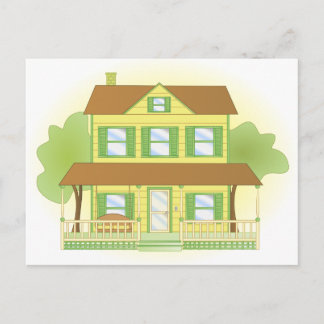 Gult House Vykort