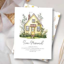 Gult House Wildblomma | Nya Adressen Anteckningskort
