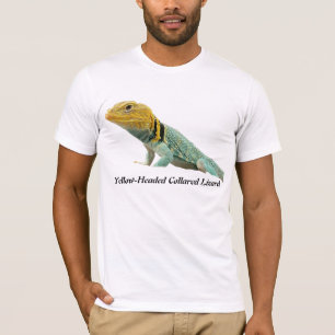 Gult-Hövdad försedd med krage ödla T Shirt