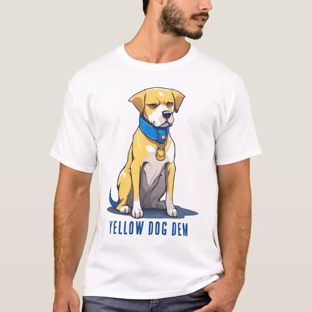 Gult Hund Demokrat Politik President USA 2024 T Shirt (Framsida)