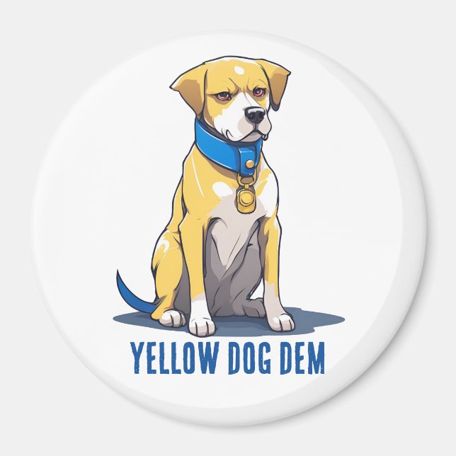 Gult Hund Demokrat Politik USA:s president 2024 Magnet (Framsidan)