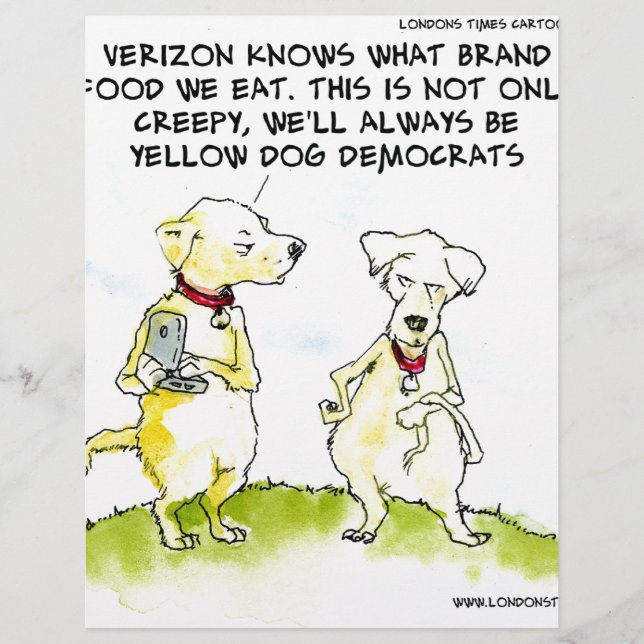 Gult Hund Demokrater är roligt (Framsida)