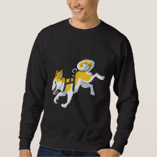 Gult Husky Running Lång Ärmad Tröja