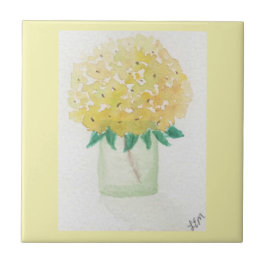 Gult Hydrangea Kakelplatta