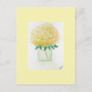 Gult Hydrangea Vykort