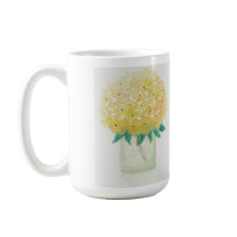 Gult Hydrangeas i vas