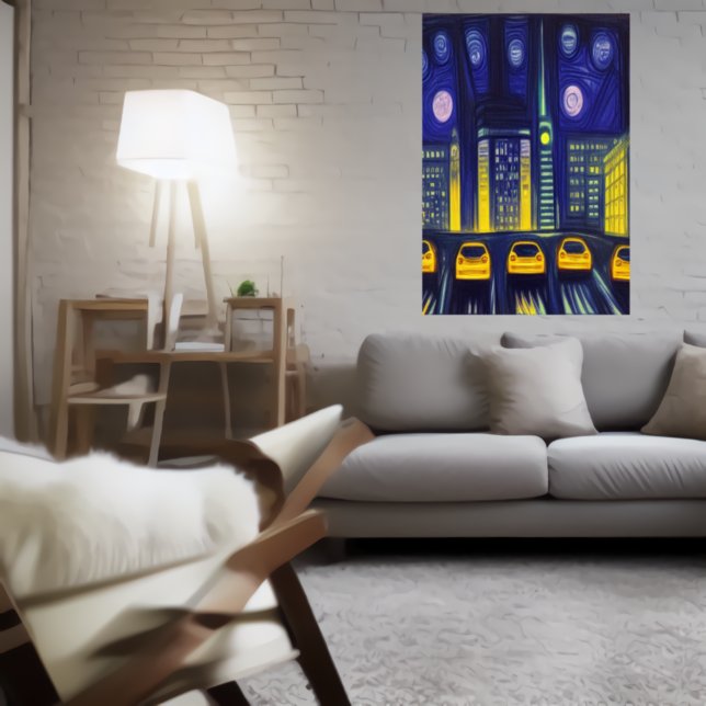 Gult i City | AI Art Poster (Skapare uppladdad)