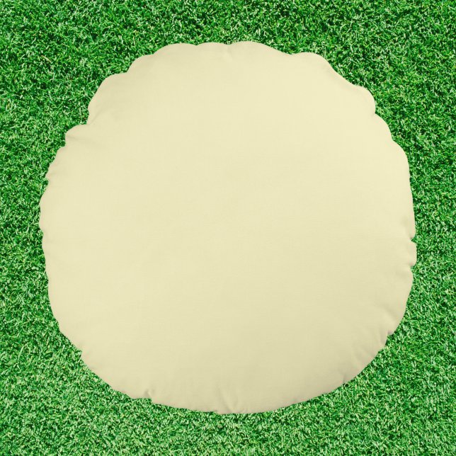 Gult i fast Färg Rund Kudde (Skapare uppladdad)