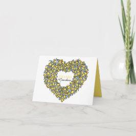 Gult i nedre hjärtats slutstycke Grandma Mors dag Kort