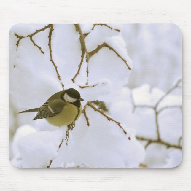 Gult i snö Photo Mousepad Musmatta (Framsidan)