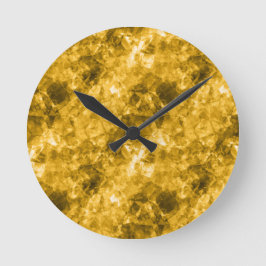 GULT i STRUKTUR Rund Klocka