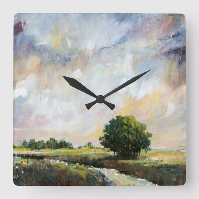 Gult II Fyrkantig Klocka (Framsida)