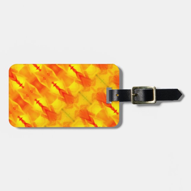 Gult Ikat också X Miami Bagagebricka (Horisontell Framsida)