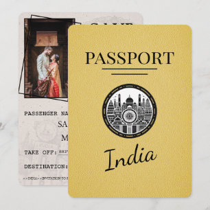 Gult Indien pass Spara datum Datumet
