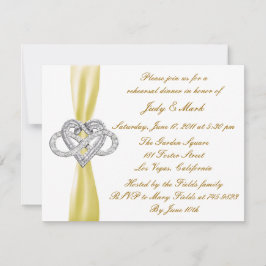 Gult Infinity Heart Rehearsal Middagsinbjudan Inbjudningar