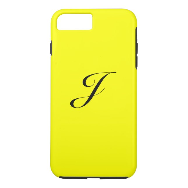 Gult Initial Monogram Protective iphone case Case-Mate iPhone Skal (Baksida)