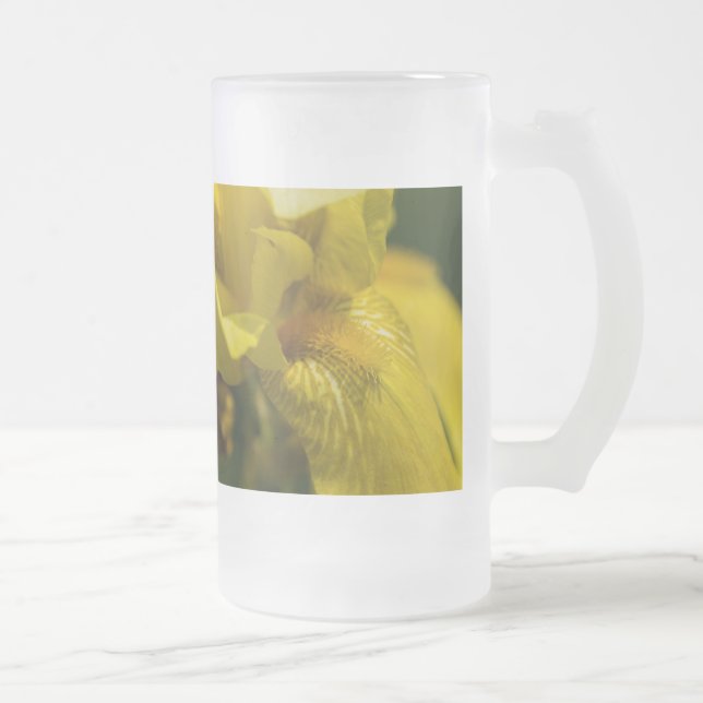 Gult Iris Beard Frosted Glass Beer Mugg (Höger)