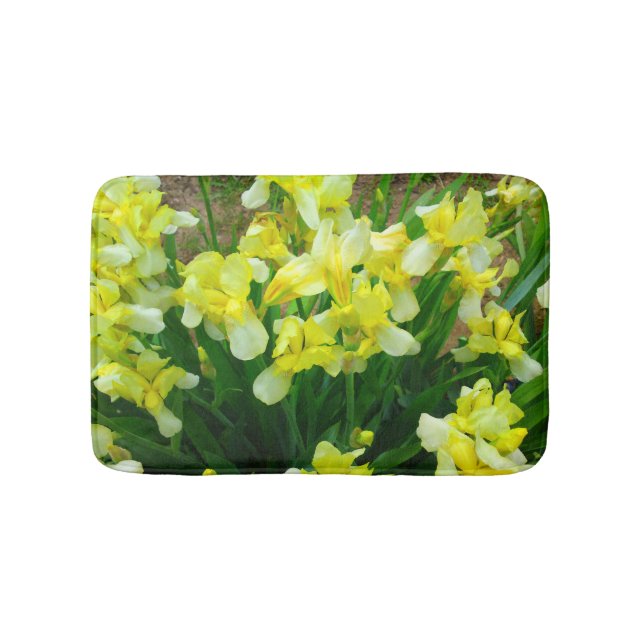 Gult Iris Flower Bath Mat Badrumsmatta (Framsidan)