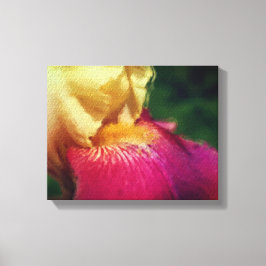 Gult Iris Petal Flower Art Canvastryck
