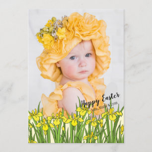 Gult Iris Photo Påsk Card Inbjudningar