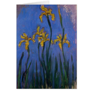 Gult Irises Hälsningskort