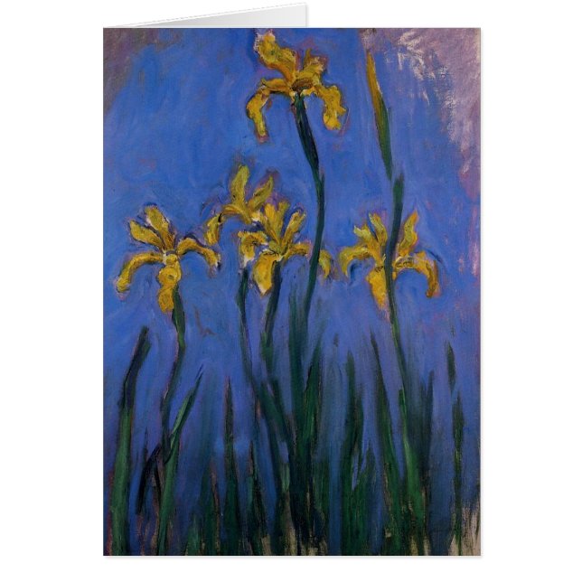 Gult Irises Hälsningskort (Framsidan)