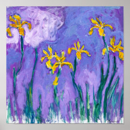 Gult Irises med Rosa Cloud | Claude Monet | Poster