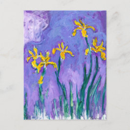 Gult Irises med Rosa Cloud | Claude Monet | Vykort