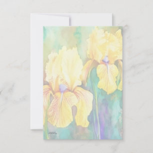 Gult Irises Tack Kort