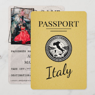 Gult Italien Passport Spara Datumet