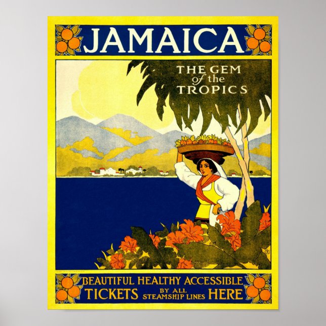 Gult Jamaica Poster (Framsidan)