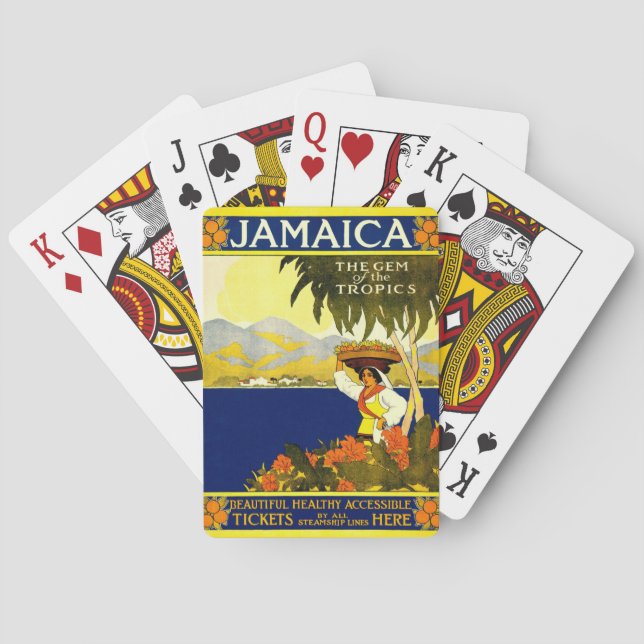 Gult Jamaica Poster Casinokort (Baksidan)