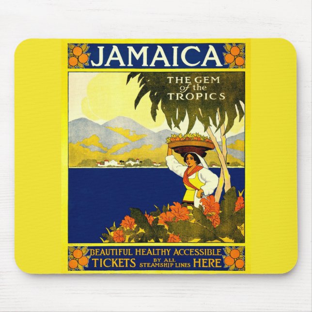 Gult Jamaica Poster Musmatta (Framsidan)