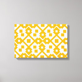 Gult Jamdani Design Canvastryck