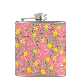 Gult Jasmine Flower på koral Rosa Fickplunta
