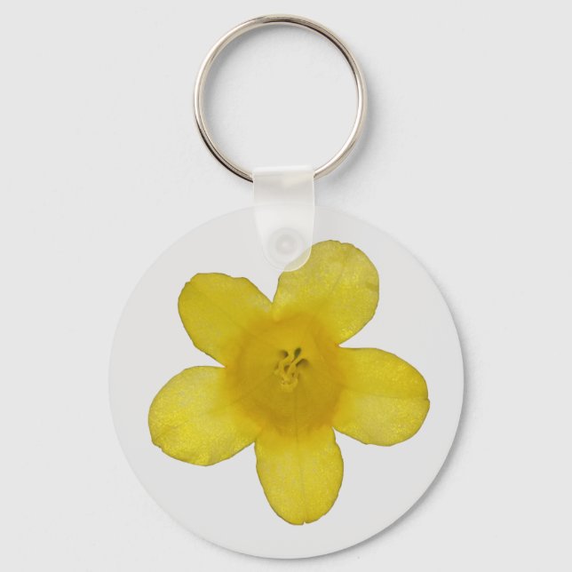 Gult Jasmine Keychain Nyckelring (Framsida)