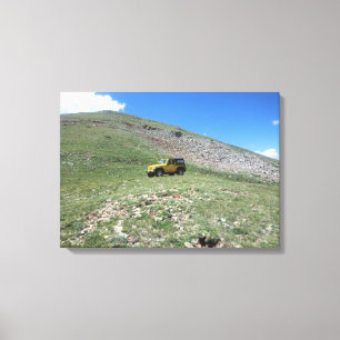 Gult jeep rubicon scenvas canvas