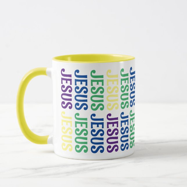 Gult Jesus Mugg (Vänster)