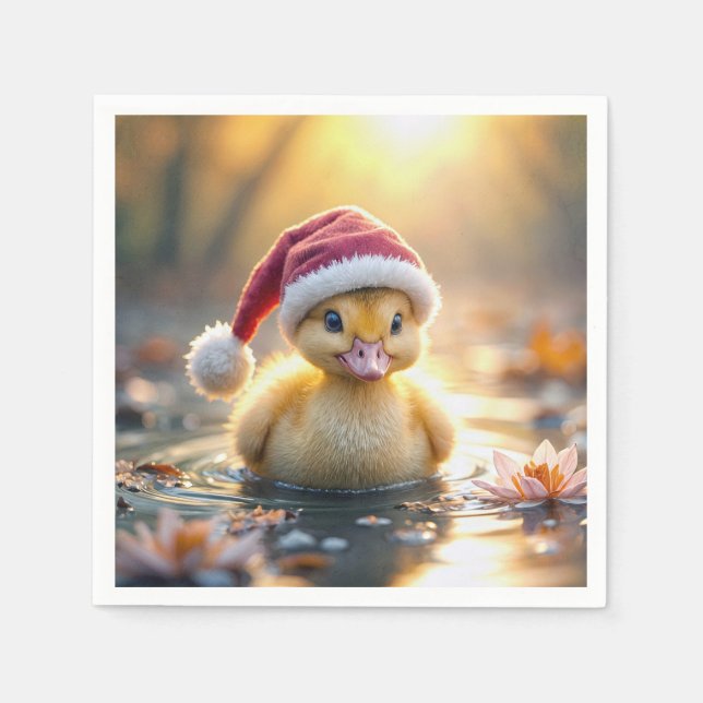 Gult Jul Duckling Pappersservett (Framsidan)